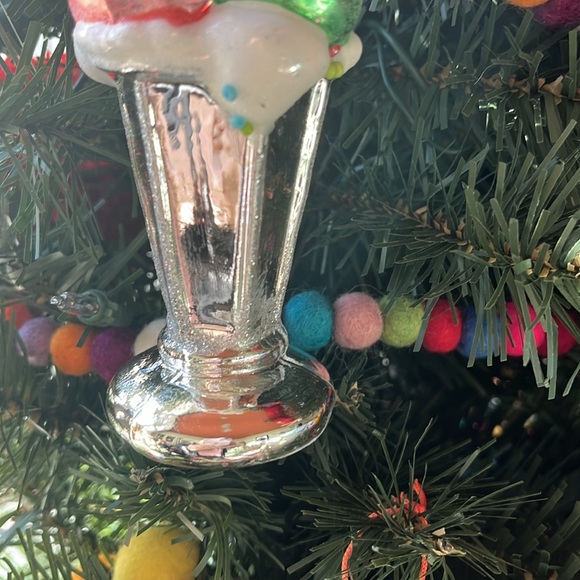 Blown Glass Ornament Ice Cream Sundae Parfait - Picture 4 of 7